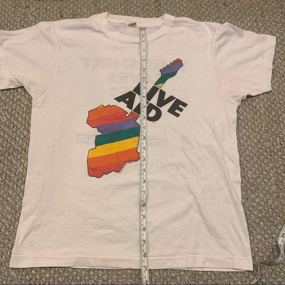 Vintage Original LIVE AID 1985 Tshirt Screen Stars - Picture 15 of 15